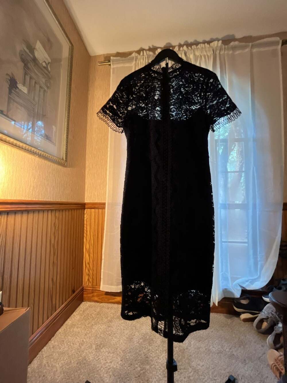 Eliza J. Women's black  Lace Midi Dress